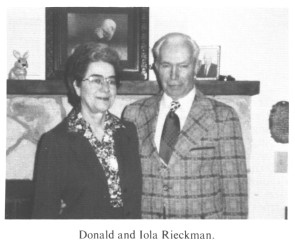 Donald and Iola Rieckman