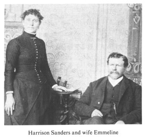 Harrison Sanders and wife Emmeline