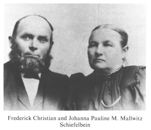 Frederick Christian and Johanna Pauline M. Mallwitz Schiefelbein