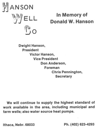 Hanson Well Co.