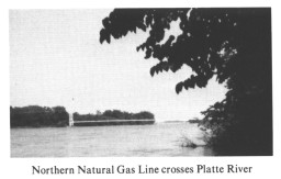 Northern National Gas Line crosses Platte River