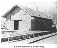 Railroad station in Swedeburg.