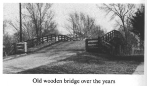 Old wooden bridge over the years
