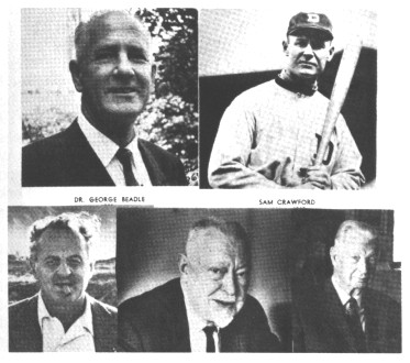 Top left: Dr. George Beadle - Top right: Sam Crawford