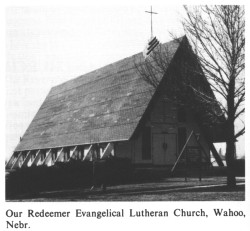 Our Redeemer Evangelical Lutheran Church, Wahoo, Nebr.
