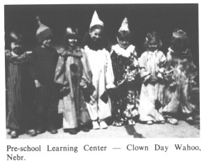 Pre-school Learning Center -- Clown Day Wahoo, Nebr.