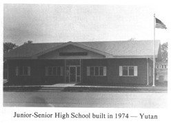 Junior-Senior High School built in 1974 -- Yutan