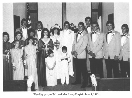 Wedding party of Mr. and Mrs. Larry Pospisil, June 4, 1983