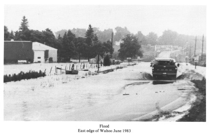 Flood - East edge of Wahoo June 1983