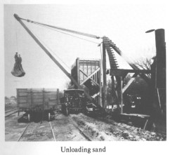 Unloading sand