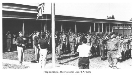 Flag raising at the National Guard Armory