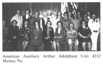 American Auxiliary Arthur Adolphson Unit #232 Malmo, Ne.