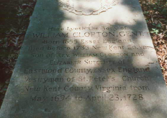 William Clopton's Gravestone