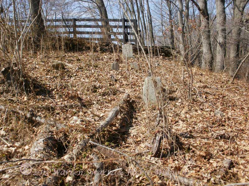 Odd Fellow Cemetery lower end near creek