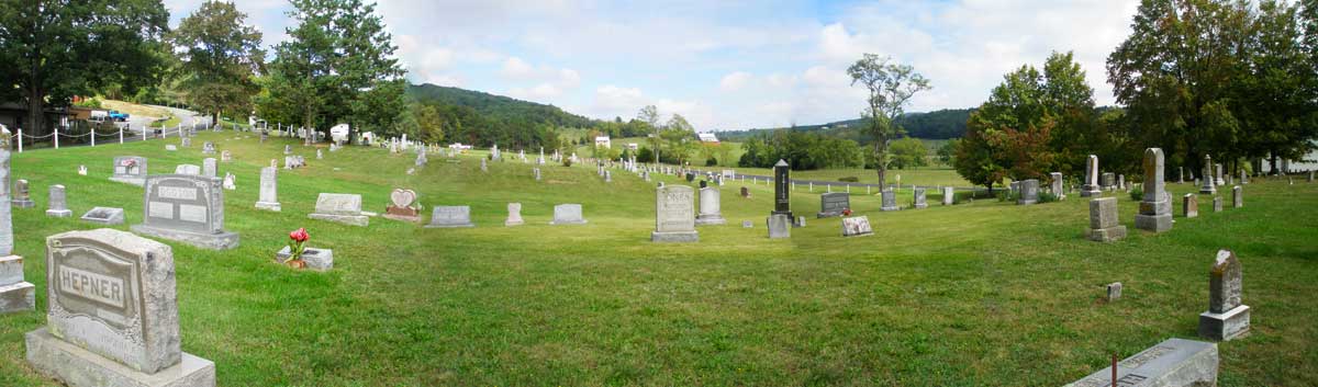 Panarama of Hudson Cross Roads Cemetery