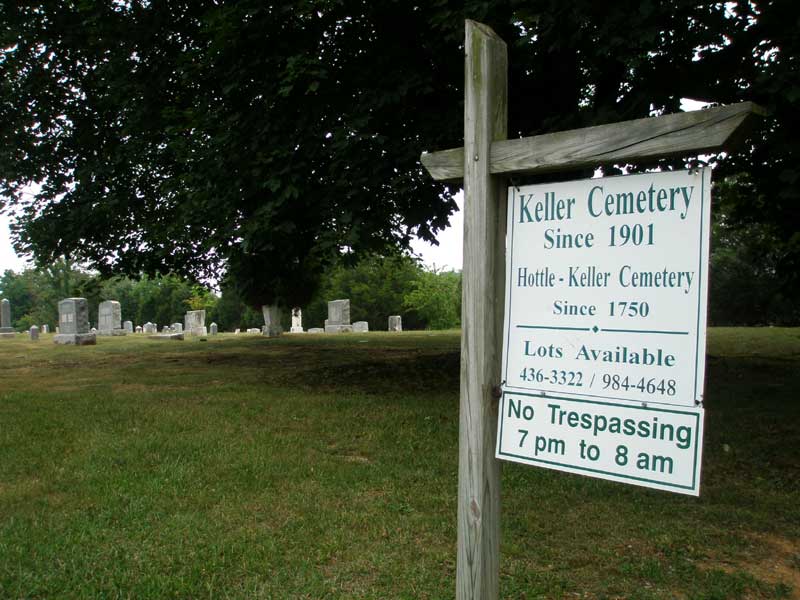 Keller and Hottle Keller CemeteryCemetery sign