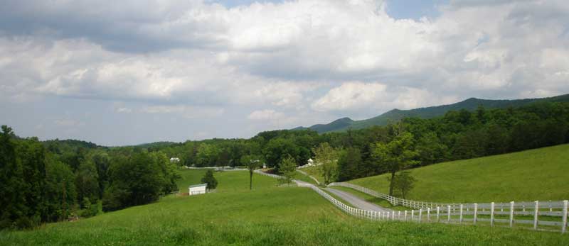 View from McClanahan Cemetery looking North East on St. David's Church Road