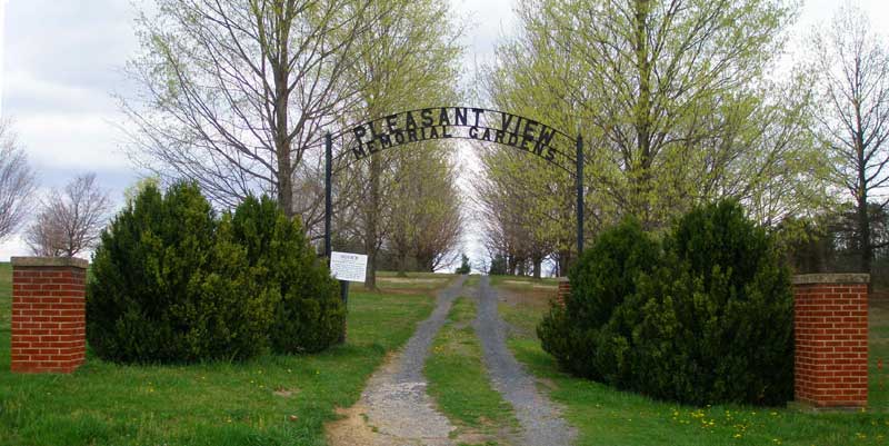 Entrance to Pleasant View Memorial Gardens, Hamburg, Virginia