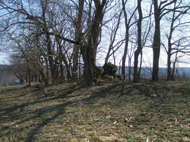 Back view of Rush Cemetery