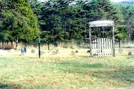 Panoramic view of Biller Getz Cemetery, near Mt. Jackson, Virginia