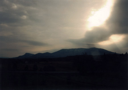 View of Massanutten Mountain from the northeast, Christmas Day 1997