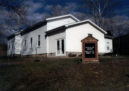 Walker's Chapel, at the foot of the west side of the Massanutten Mountains, east of Mt. Jackson, Virginia