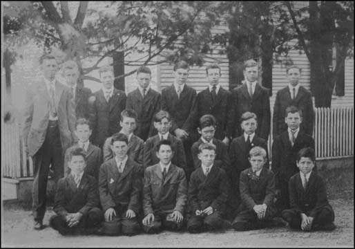 Walnut Spring Church Boys Sunday School Class in the 1920s.