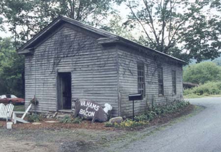 Barb's Schoolhouse, currently being restored (June, 2002), near Orkney Springs in southwestern Shenandoah County