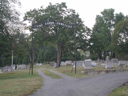 Entrance to Toms Brook Cemetery