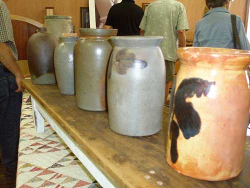 row of differnet size jars