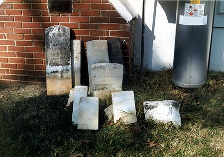 Stones behind the church - what happened?