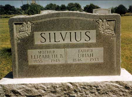 Uriah & Elizabeth Brower Silvius; Navarre Cemetery, Navarre, KS