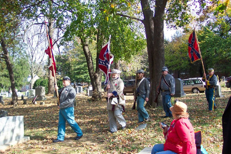 The honor guard was made up of descendants of Confederate soldiers