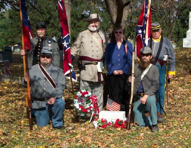 Firing a salute to Private Henry Clay Singleton.